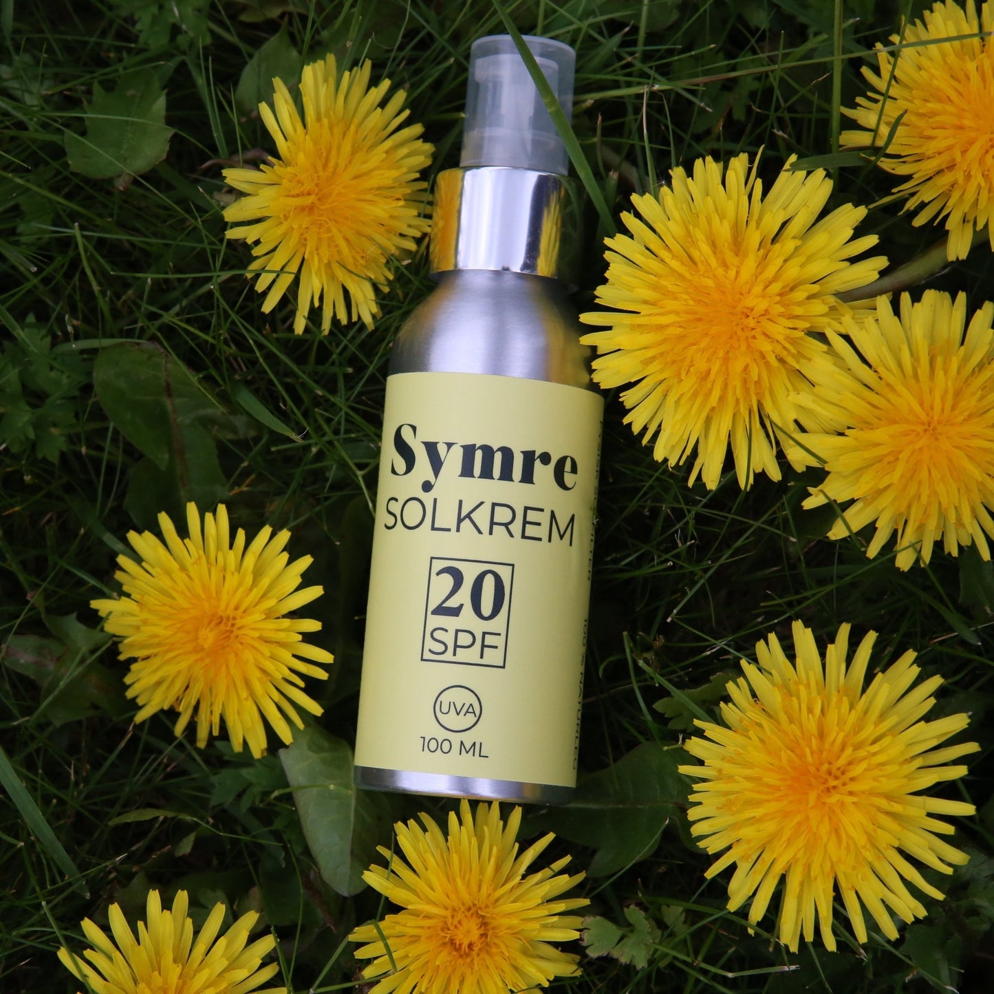 Vårfavoritt ansikt - ansiktskrem, solkrem og sminkefjerner - Solkrem SPF 20 med lavendel - Symre hudkrem - mineralsolkrem
