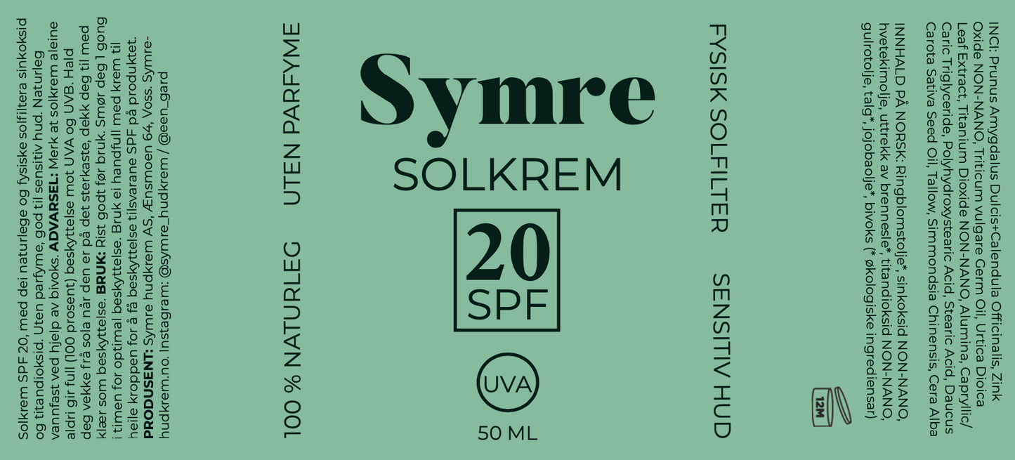 Solkrem 20 naturell